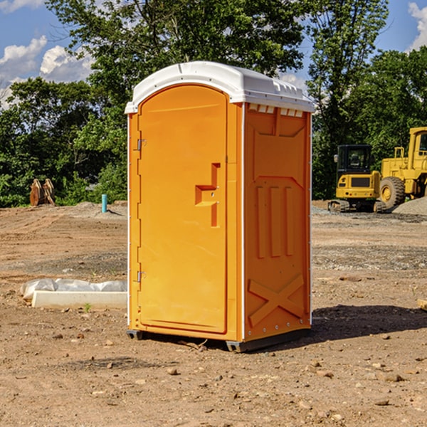 how often are the portable restrooms cleaned and serviced during a rental period in Peoria